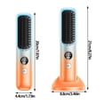 thumbnail image 2 of Portable Straightener Brush Rechargeable Hair Straightener Comb Brush Digital Rechargeable Mini Portable Travel Hair Straightener Use Straight Hair and Curly Hair Comb, 2 of 3