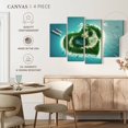 thumbnail image 4 of Elephant Stock Heart Beach Paradise Wall Art - Horizontal Multi Panel Canvas - Living Room Wall Decor - Beach Multi Panel - Green And Teal Decor - 43" x 27", 4 of 4