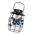 thumbnail image 2 of Vaveren Solar Lantern Outdoor Light Butterfly LED Chandelier for Pathway Fence Patio, 2 of 8