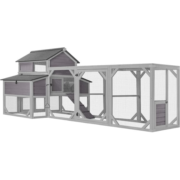Aivituvin Chicken Coop Extra Large Chicken House Outdoor Poultry Cage for 8-10 Chickens