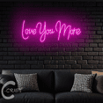thumbnail image 3 of C-CRAFT Love You More Neon Led Light Sign 20 inch for Valentines Wedding Wall Decor, 3 of 5