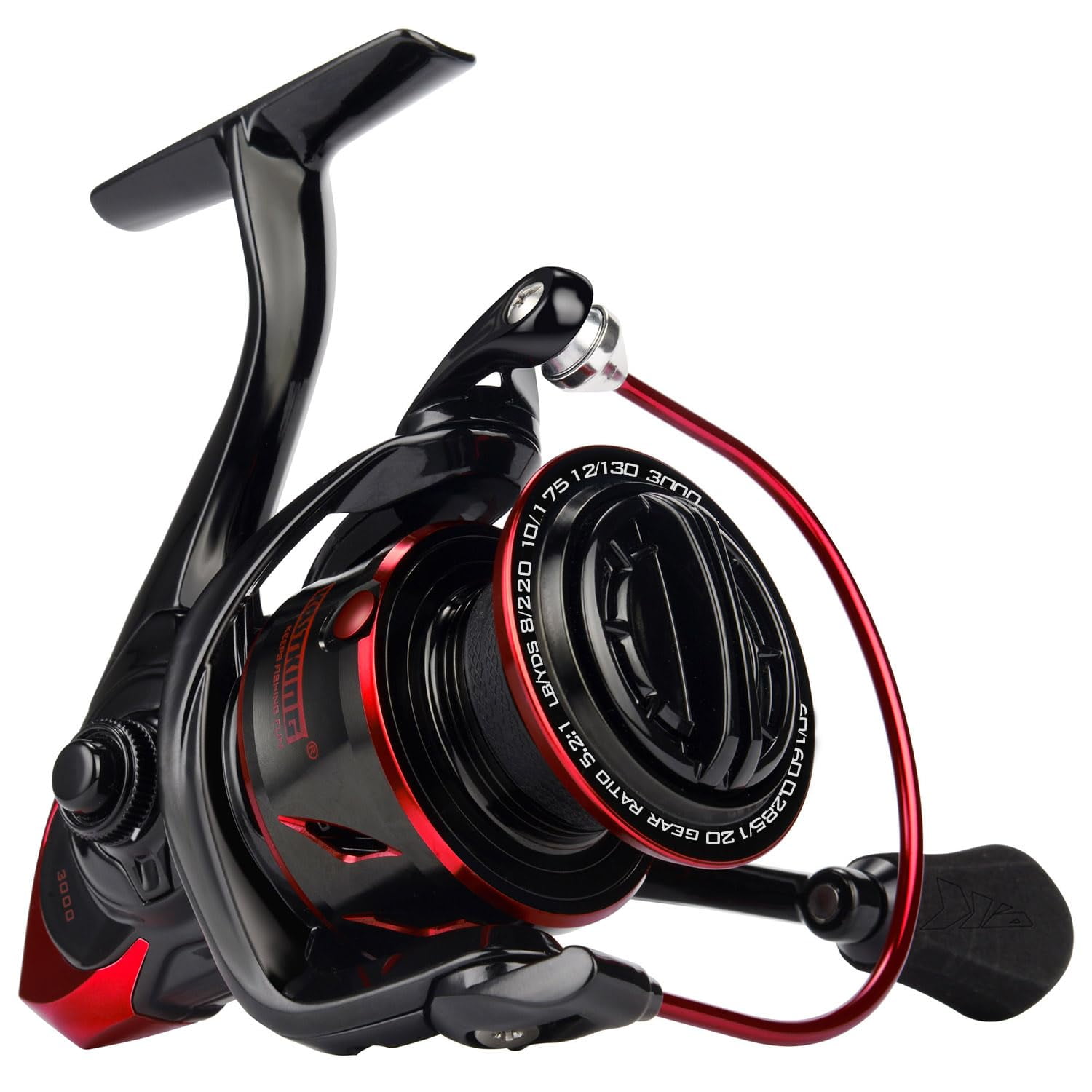 Sharky Spinning Reel – 5.2:1 & 6.2:1 Gear Ratios Carbon Fiber Drag 33-39.5lb 10+1 Stainless Bearings Lightweight Nylitech Body Oversize Shaft For Saltwater Freshwater