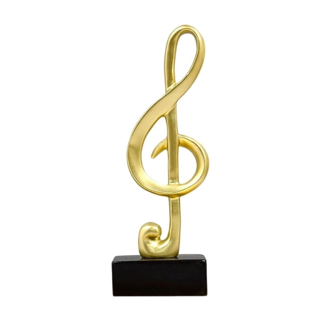 Dvkptbk Ornement de Note Musicale en Résine Décoration Dorée Ensemble de Notes Musicales home decor