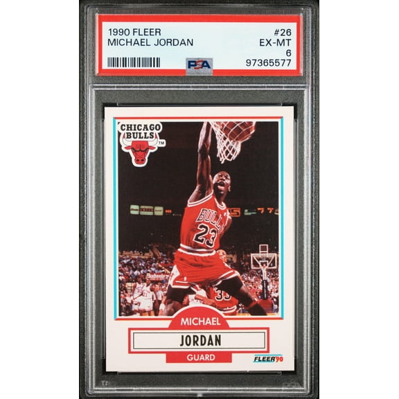 Michael Jordan 1990 Fleer Basketball Card #26 Graded PSA 6