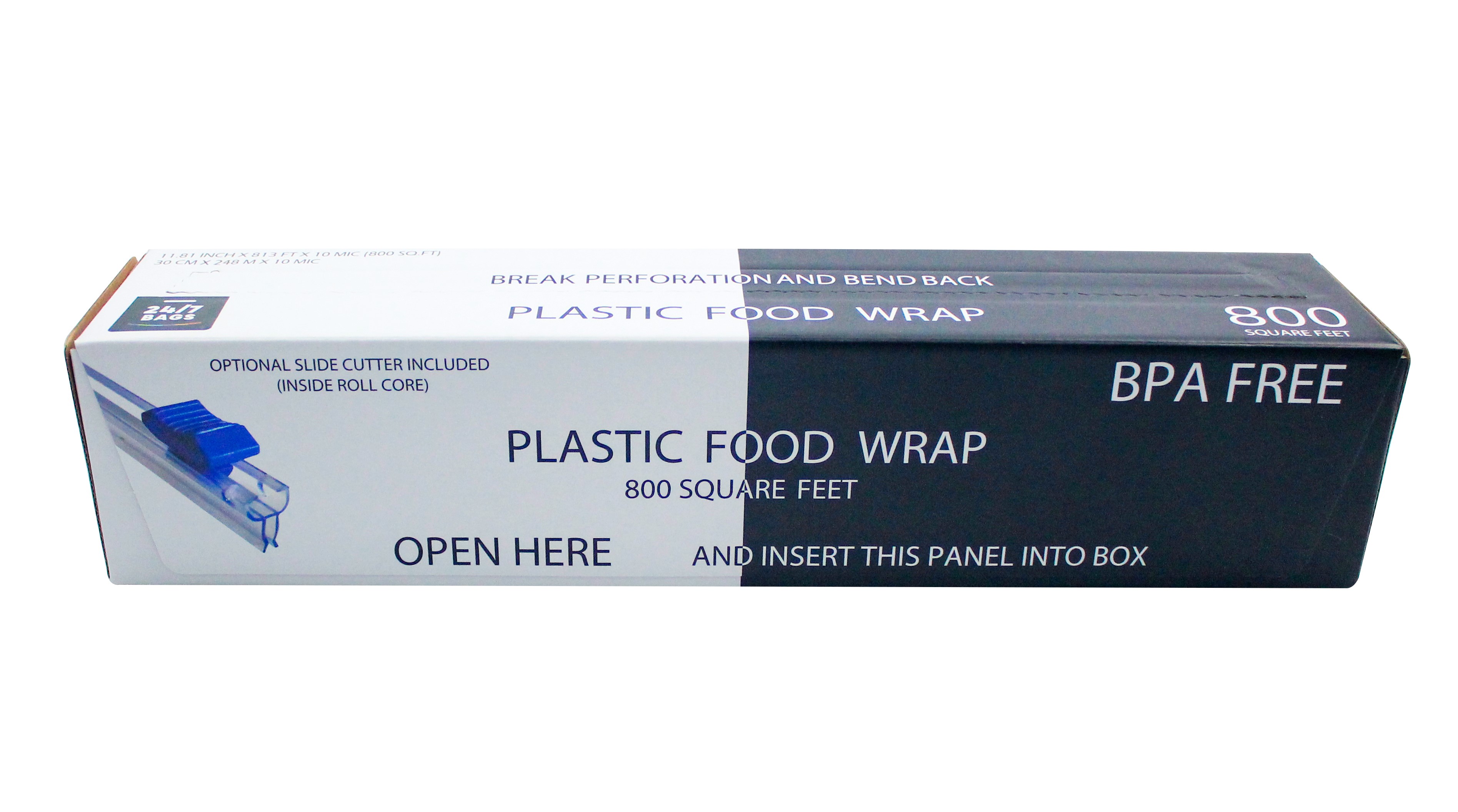 24/7 Bags Clear Food Plastic Wrap, 800 sq ft photo 1
