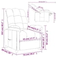 thumbnail image 4 of vidaXL Fauteuil Inclinable Tissu Crème, 4 of 5