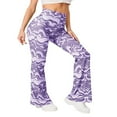 thumbnail image 2 of Bootcut Yoga Pants for Women Ripple Wide Leg Bell Bottom Flare Trouser, 2 of 3