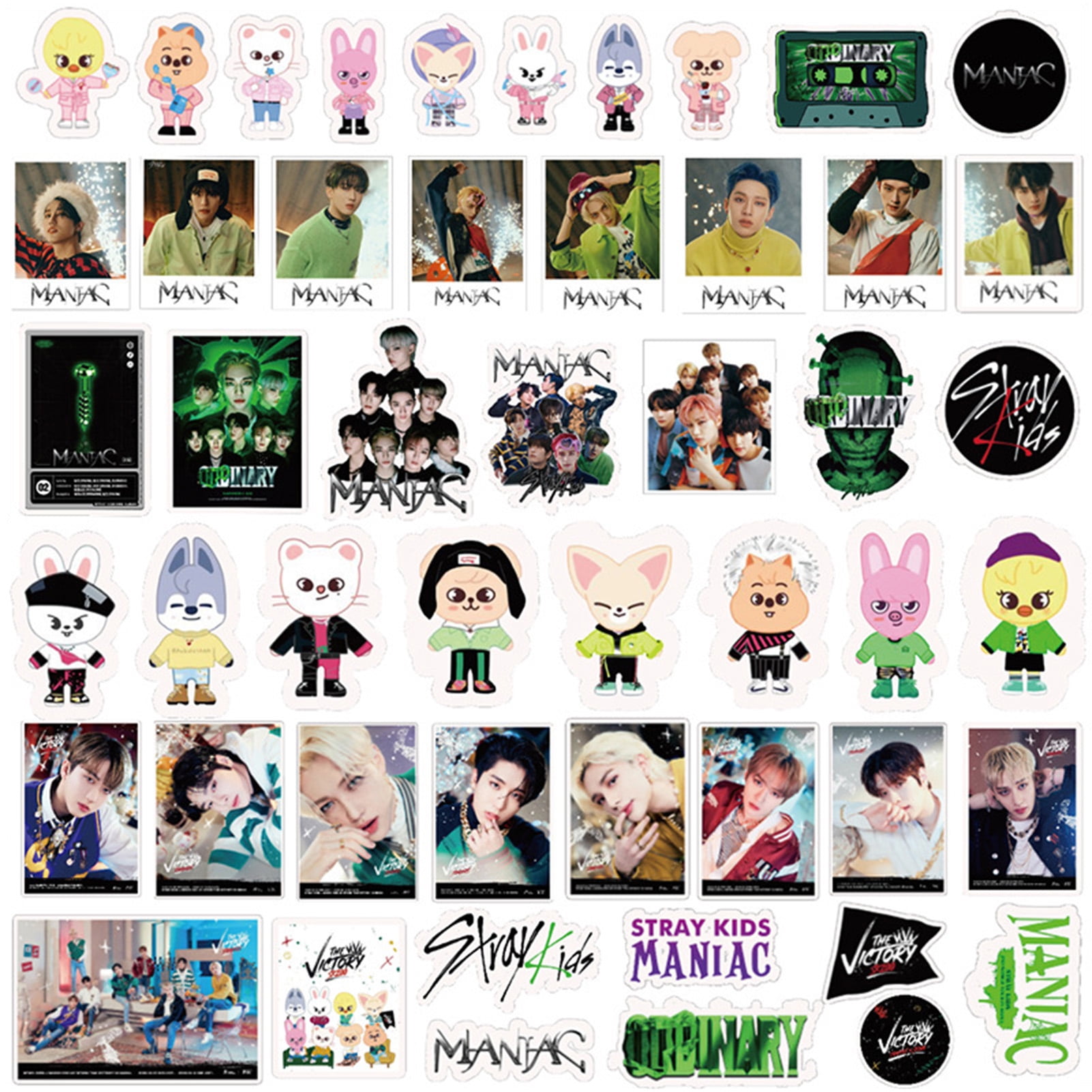 10/50pcs/pack Cartoon Stray Kids Korea Kpop Stickers for Laptop