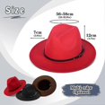thumbnail image 2 of 2025 Women's Girls' Fedora Hat Winter Jazz Hat Felt Cap - Wide Brim Vintage Retro Hatsred, 2 of 5