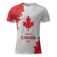 thumbnail image 1 of TIMIFIS T-Shirts pour Femmes - T-Shirt Feuille d'Érable du Canada - Hauts d'Été à Col Rond et Manches Courtes - Tee Vintage Décontracté, 1 of 3