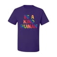 thumbnail image 2 of Wild Bobby, Be A Kind Human Positive Inspirational Slogan Inspirational/Christian Men Graphic Tee, Purple, 4X-Large, 2 of 6