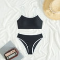 thumbnail image 4 of Linfrsh Push Up Bikini Sets for Women,Sexy Thong Swimsuits High Waisted Swim Suit Black,M, 4 of 7