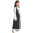 thumbnail image 3 of iixpin Victorian Maiden Pioneer Halloween Dress-up for Girls Medieval Bell Sleeve Maxi Dress Gown Black 8, 3 of 7