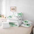 thumbnail image 6 of jejeloiu Country Floral 7-Piece Bedding Comforter Set,Rustic Plant Leaves King Bedding Sets,Green White Bed Sheets For Girls Teens,Luxury Bedroom Decor Reversible, 6 of 8