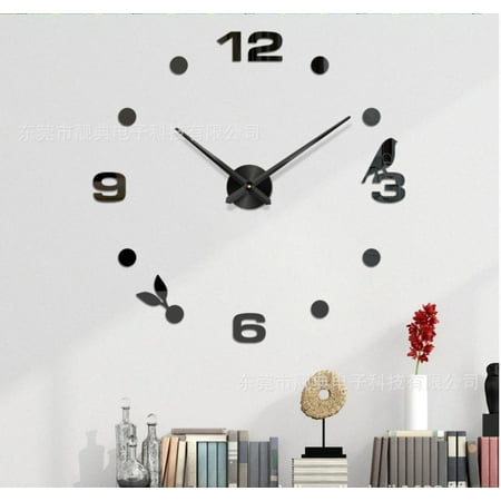 Luxury Large Diy 3d Wall Clock Home Decor Bell Cool Mirrors Stickers Art Watch Canada - Luxury Large Diy 3d Wall Clock