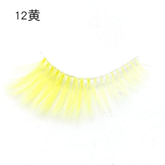Zhuge Pestañas de visón de colores, racimos de pestañas de colores esponjosos, pestañas postizas de zorro de gato largas y gruesas dramáticas, pestañas postizas rizadas completas, 5 pares (A18)