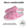 thumbnail image 6 of Fotbe Breast Cancer Awareness (3) Pattern Women's Fuzzy Curly Fur Memory Foam Loafer Slippers Indoor Outdoor Slippers Winter Home Shoes-44/45, 6 of 7