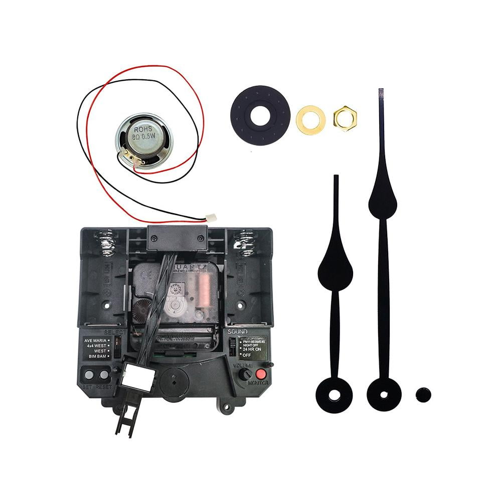 Silent Quartz Clock Movement with Music Chime Box, DIY Wall Clock Repair Kit for Personalized Pendulum Clocks
