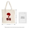 thumbnail image 3 of Stylish Canvas Tote Bag featuring a striking red brain and keyhole design with " UNLOCK YOUR BRAINS " text perfect for shopping and travel, 3 of 4