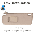 thumbnail image 5 of Left Driver Side Sun Visor For Toyota 4Runner 2010-2022 With Mirror, Replacement OEM 74320-35A91-B1-Left-beige, 5 of 6
