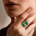 thumbnail image 5 of Ross-Simons 12.90 ct. t.w. Emerald Ring in 18kt Gold Over Sterling, Women's, Adult, 5 of 6