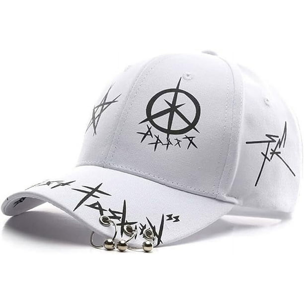 Unisex Graffiti Baseball Cap, K-pop Boys Outdoor Snapback Hat，Black White  Hiphop Hat, Dad Hat, Trucker hat for Men Women 