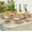 Teak Finish + Beige Cushion + Light Brown Wicker, variant on Christopher Knight Home 7-Piece Outdoor Dining Set, 67" Wood Table with Funnel Back Wicker Chairs, Beige Cushion