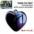 thumbnail image 4 of AI Voice Recorder with Voice to Text MP3 HD Noise Reduction 35H Recording Time Heart Shape Design for Jewelry Pendant Voice Control Music Playback, 4 of 9