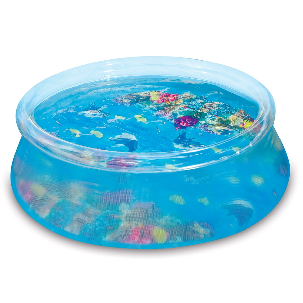 Play Day 8ft 3D Transparent Quick Set® Pool, Includes 2 Pairs of 3D