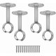 thumbnail image 2 of Ceiling Bracket for Curtain Rod, 4 Pieces Stainless Steel Hanging Rod Bracket, Curtain Rod Bracket, Hanging Rod Bracket, 2 of 5