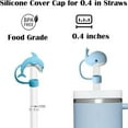 thumbnail image 5 of 12 Pcs Sea Animal Silicone Straw Covers for Stanley Cups, Food-Grade Reusable Dust-Proof Straw Toppers for 30 oz & 40 oz Tumblers,10mm (0.4 in) Caps, 5 of 6
