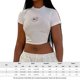 thumbnail image 3 of Cami Top Camiseta de tirantes para mujer con cuello redondo, estampado de letras, ombligo expuesto, atuendo diario (blanco S) Cgtredaw Para estrenar, 3 of 6