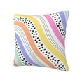 thumbnail image 2 of YFYANG Square Decorative Throw Pillow Case (Without Pillow Insert), Rainbow Colored Abstract Lines Bedroom Sofa Car Cushion Cover, 20"x20", 2 of 9