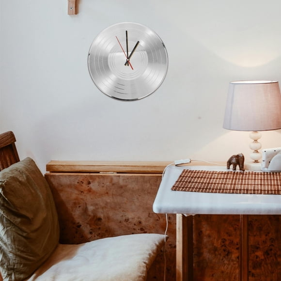 Hytrove De Pared Vinilo Plateado Vintage Para Y Cafetería Estilo Retro