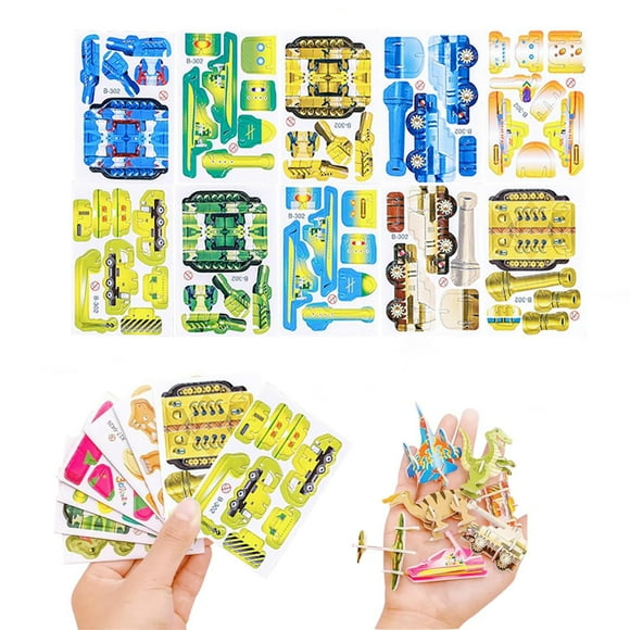120 Pcs Casse-Tête Éducatif 3D Dessin Animé 2024 Nouveaux Casse-Têtes 3D pour Enfants Jouets Autocollants en Mousse pour Enfants Bricolages Mini Casse-Têtes pour Enfants Kits d'Art d'Autocollants de Fête pour Enfants