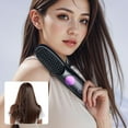thumbnail image 2 of Portable Cordless Hair Straightening Brush, Mini Travel Hot Size, 2 of 8