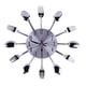 thumbnail image 3 of Reloj de pared de cocina Sincero con cubiertos 3D espejo plateado moderno, 3 of 10