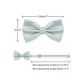 thumbnail image 2 of INSPIRE CHIC Men's Grids Patterned Solid Color Adjustable Pre-tied Bow Tie Silver Grey, 2 of 4