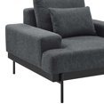 thumbnail image 6 of Armchair Accent Chair, Dark Grey Gray, Fabric, Living Kitchen Cafe Bistro Hospitality Restaurant, Modern Contemporary HB34546, 6 of 8