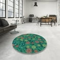 thumbnail image 4 of Ahgly Company Machine Washable Indoor Rectangle Transitional Light Sea Green Area Rugs, 7' x 10', 4 of 7