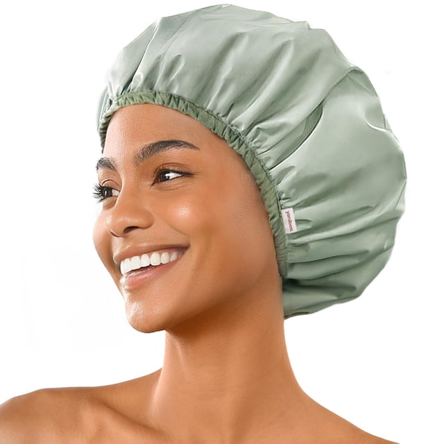 Gorro de ducha Yanibest de doble capa impermeable para mujer