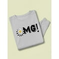 thumbnail image 3 of Omg Daisy Yellow Sweatshirt Women -Image by Shutterstock, Female 3X-Large, 3 of 4