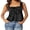 black, variant on LMLYSoH Women Babydoll Tank Tops Slim Lace Trim Square Neck Sleeveless Backless Crop Shirt Summer Streetwear