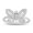 White Gold, variant on 1/2 Carat Baguette Diamond Butterfly Ring, Statement Ring, Dainty Butterfly Jewelry for Women, Diamond Wedding Jewelry on Solid 14K Gold (H Color, SI1-SI2 Clarity), Rose Gold