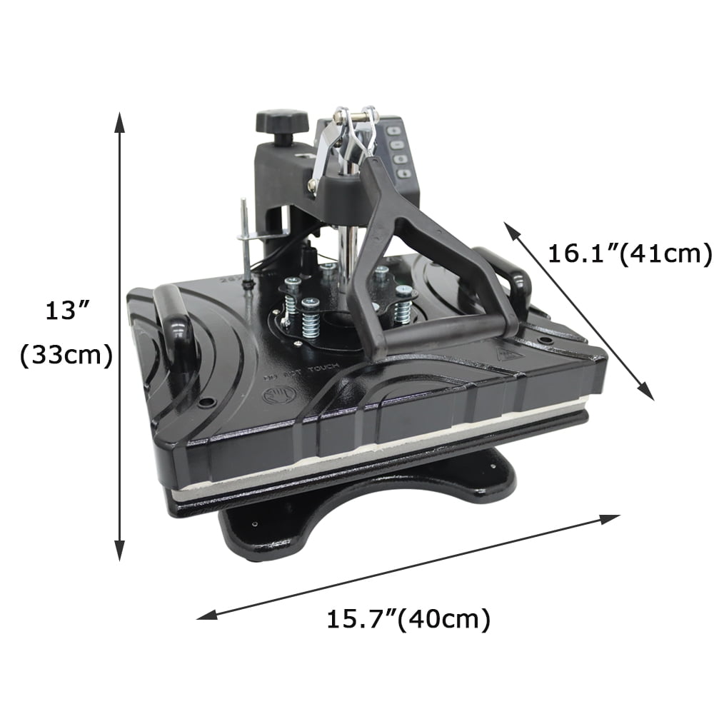Techtongda 5in1 Combo Multifunction Heat Press Machine with Hat Mug Plate Cap T-Shirt Transfer Accessory Sublimation Machine