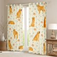 thumbnail image 2 of Homewish Golden Retriever Animal Kitchen Curtains,Dog Paws Bone Black Out Curtains Pack of 2 (42x63 Each),Yellow, 2 of 6