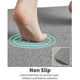 thumbnail image 3 of MaPinKa Non Slip Shower Mat - Comfortable Bath Mat for Textured Surface - Quick Drying Easy Cleaning Shower Floor Mat for Wet Area - No Suction Cups - Exfoliating and Durable 24x24 Inch Grey, 3 of 6