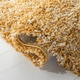 thumbnail image 6 of SAFAVIEH Hudson Shag Jaden Striped Area Rug, Gold/Ivory, 7' x 7' Square, 6 of 7