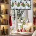 thumbnail image 3 of Valances for Windows Christmas Snowman Rod Pocket Cafe Window Treatments Valance Curtains for Kitchen Bathroom Laundry Basement Windows 42"x18", 3 of 7