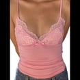 thumbnail image 3 of Tops para Mujer Sexys - Camisetas Sin Mangas - Camisola Y2K - Bralette con Tirantes Finos - Camisetas Ajustadas para Salir Rosa L, 3 of 9
